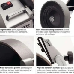 Affuteuse électrique TORMEK T-2 meule diamant - Silencieuse