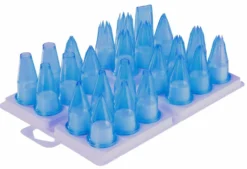 Assortiment de 24 douilles pour pâtisserie/cuisine polycarbonate bleu