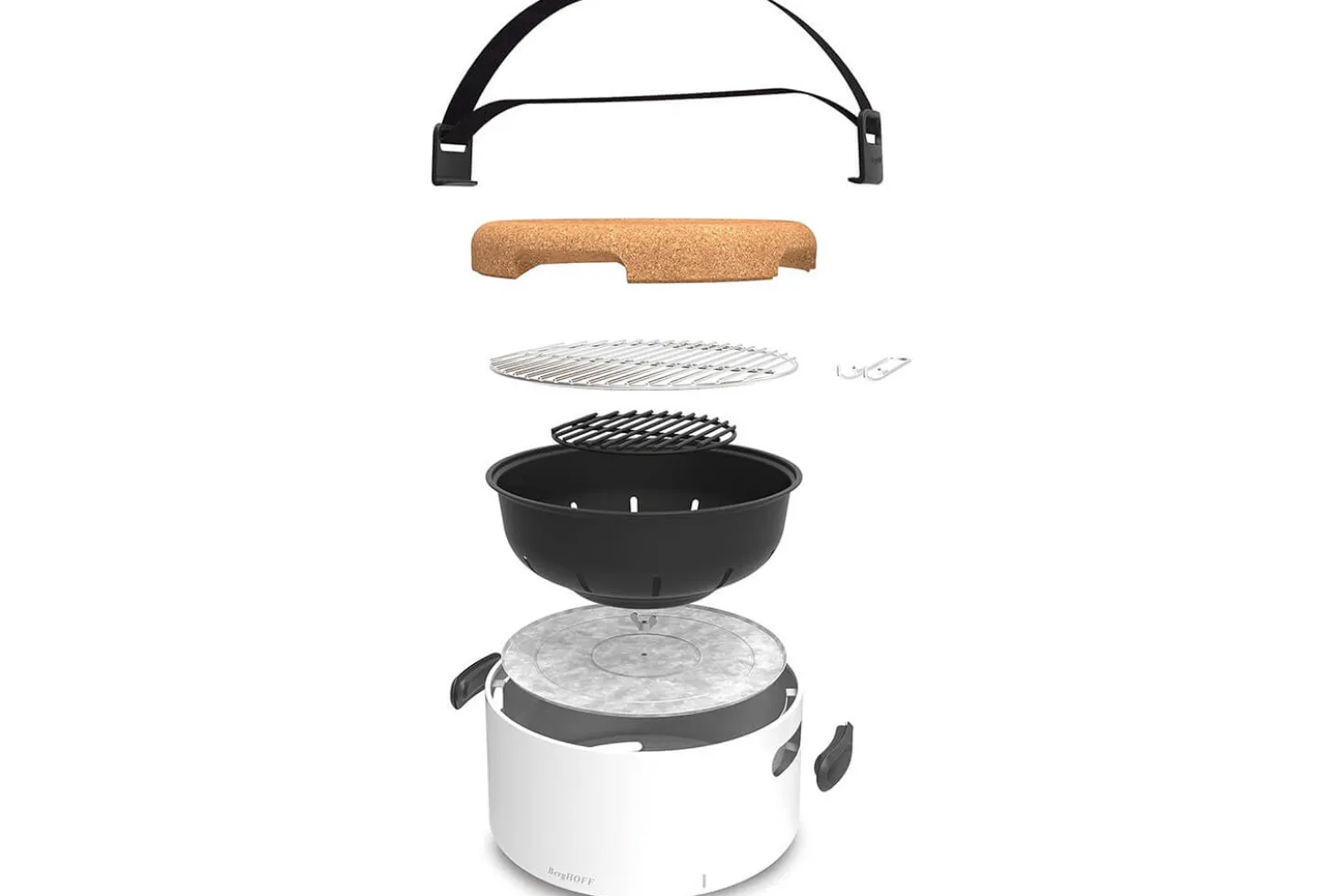 Barbecue de table Berghoff Leo blanc nomade ø35cm