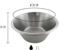 Bassine pâtissière professionnelle Matfer 100% acier inox - Diamètre 20cm