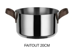 Batterie de cuisine Alessi Edo 7 pièces acier inox 18/10 design par Patricia Urquiola