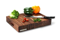 Billot de cuisine Continenta en bois d'acacia avec poignées