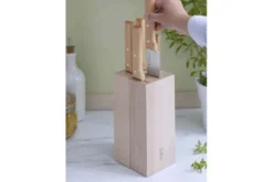 Bloc bois de hêtre 5 couteaux cuisine Opinel Parallèle spécial viande