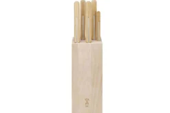 Bloc bois de hêtre 5 couteaux cuisine Opinel Parallèle spécial viande