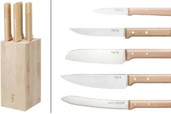 Bloc bois de hêtre 5 couteaux cuisine Opinel Parallèle