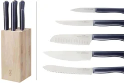 Bloc bois de hêtre 5 couteaux cuisine Opinel Intempora