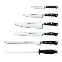 Bloc 5 couteaux forgés Riviera Arcos + 1 fusil