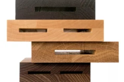 Bloc 2 couteaux forgés Wüsthof Crafter design en chêne, érable et hêtre