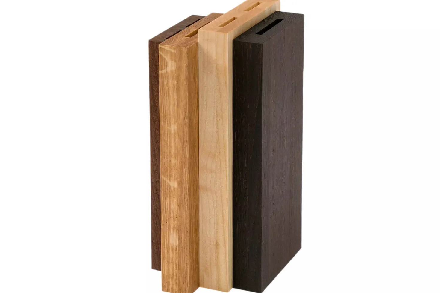 Bloc 6 couteaux forgés Wüsthof Crafter design en chêne, érable et hêtre