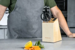 Bloc 5 couteaux Kitchen Aid Classic en bois de bouleau + ciseaux