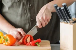 Bloc 5 couteaux Kitchen Aid Gourmet en bois de bouleau