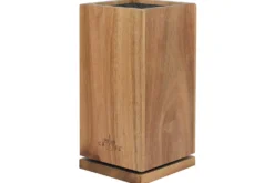 Bloc couteaux vide rotatif Cristel en bois d'acacia
