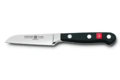 Bloc cuisine Wusthof Classic noir 7 pièces - 5 couteaux + 1 fusil et une paire de ciseaux