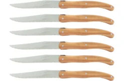 Bloc de 6 couteaux à steak microdentés Laguiole par André Verdier