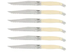 Bloc de 6 couteaux à steak microdentés Laguiole par André Verdier
