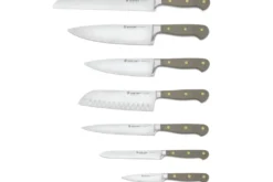 Bloc de 7 couteaux Wusthof Classic Colour Velvet Oyster forgés