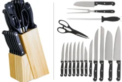 Bloc en bois 17 pièces Pradel Excellence Macao manches rivetés