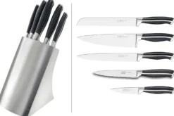Bloc en inox + 5 couteaux Jupiter Sabatier International