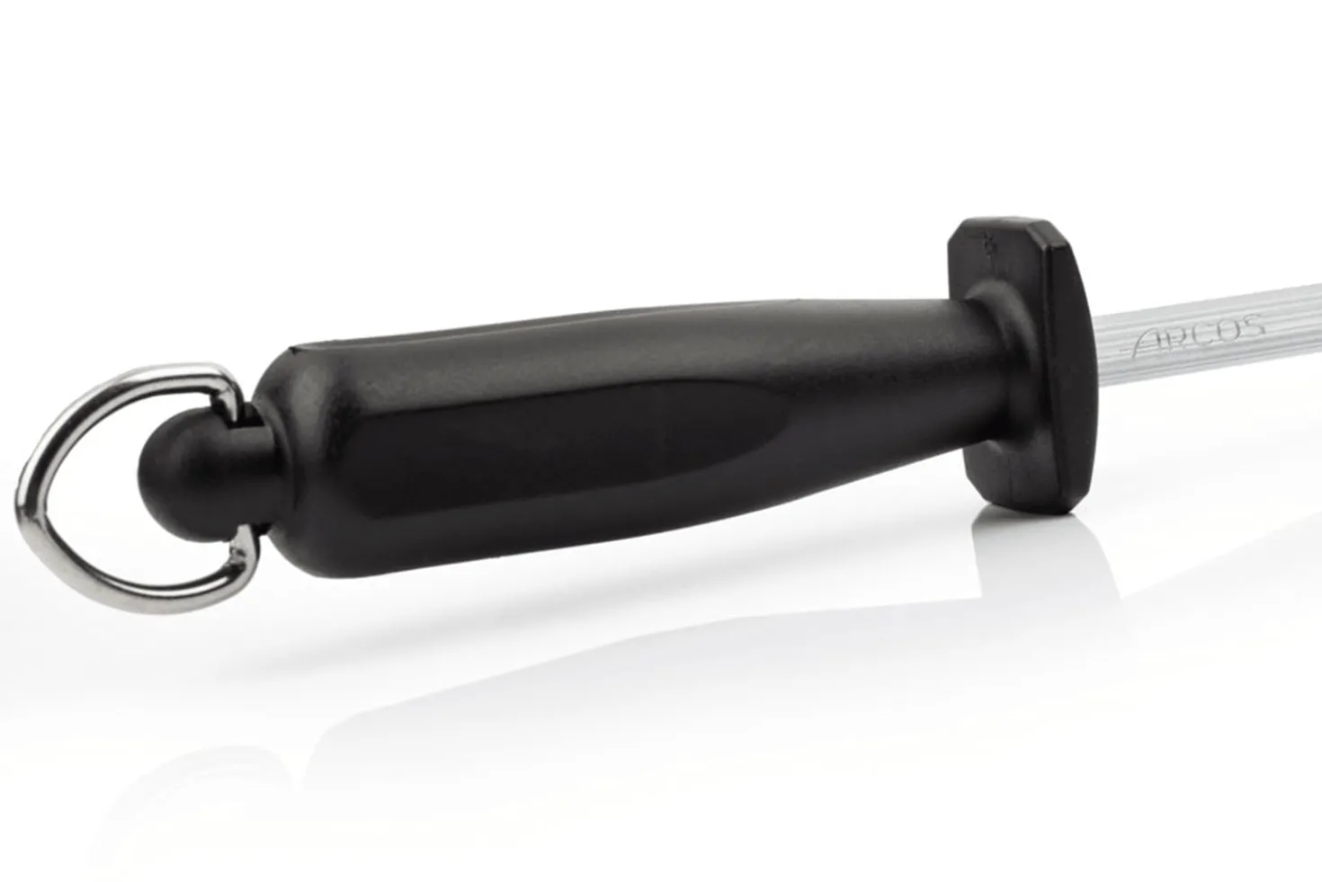 Bloc en pin 4 couteaux + 1 fusil Arcos MAITRE lames acier inox NITRUM