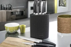 Bloc tressé 5 couteaux LOU LAGUIOLE Pro acier inox