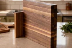 Bloc vide aimanté Artelegno Milano en bois de noyer pour 10 couteaux de cuisine