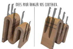 Bloc vide Artelegno Grand Prix Chicane S pour 9 couteaux de cuisine