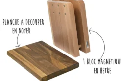 Bloc vide Artelegno Grand Prix pour 6 couteaux de cuisine + 1 planche à découper