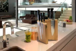 Bloc vide Artelegno Grand Prix Curve pour 10 couteaux de cuisine