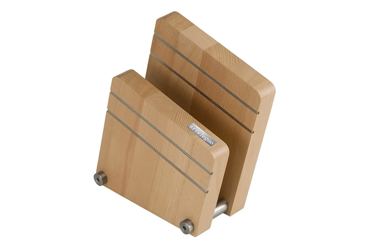 Bloc vide Artelegno Milano bois de hêtre pour 6 couteaux de cuisine