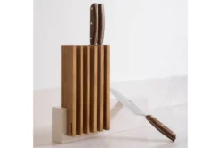 Bloc vide artisanal Arcos Petra en pierre et bois 28x36,4x7,8cm