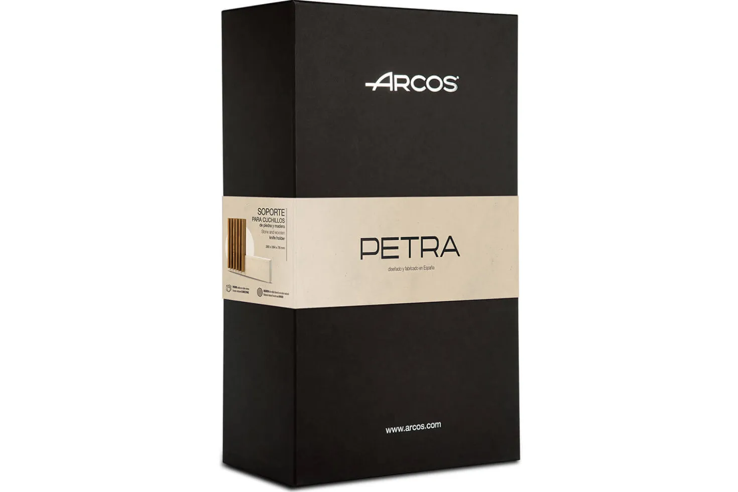 Bloc vide artisanal Arcos Petra en pierre et bois 28x36,4x7,8cm