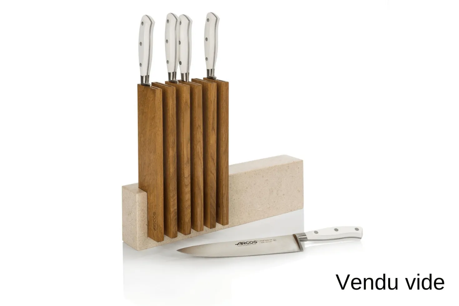 Bloc vide artisanal Arcos Petra en pierre et bois 28x36,4x7,8cm