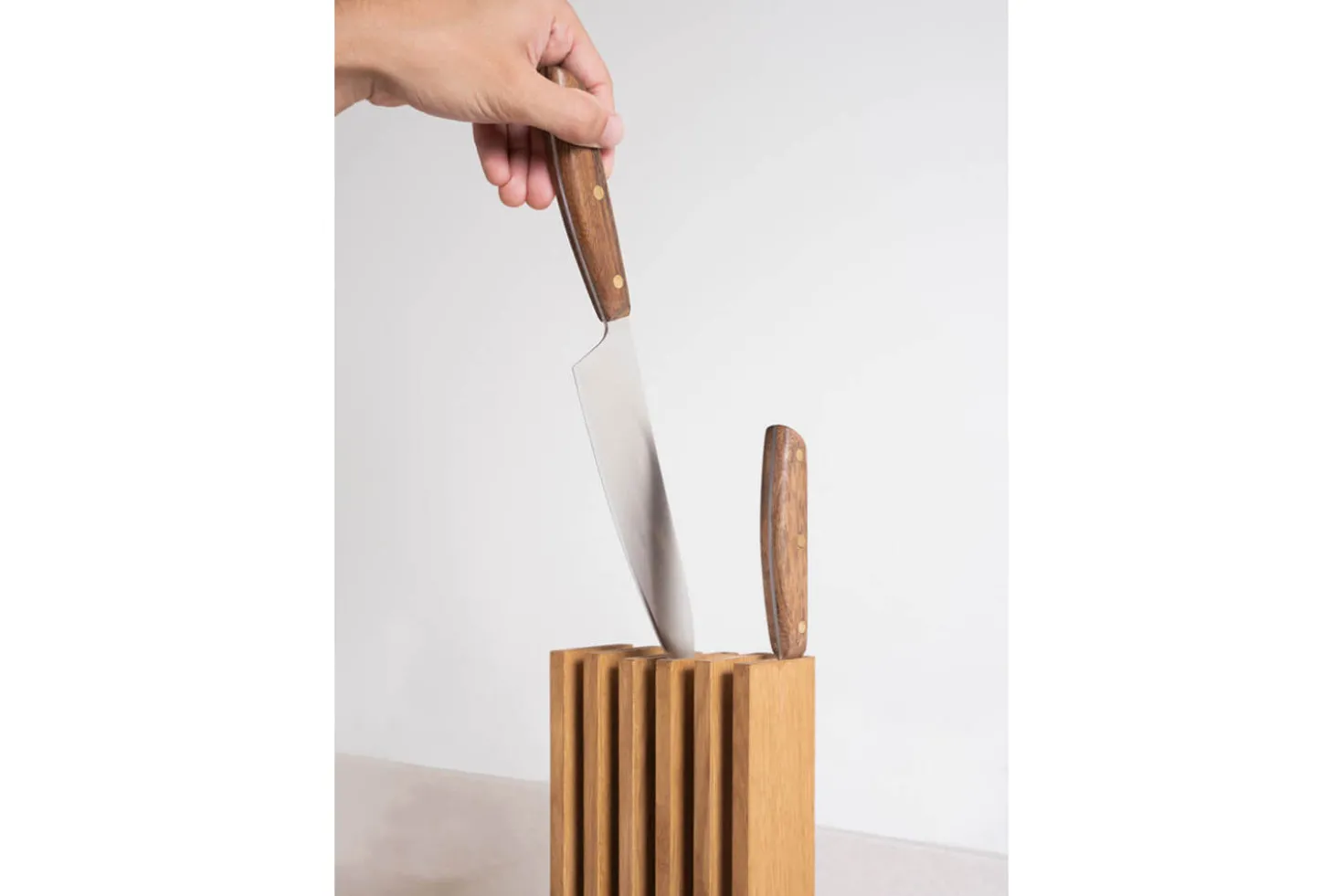 Bloc vide artisanal Arcos Petra en pierre et bois 28x36,4x7,8cm