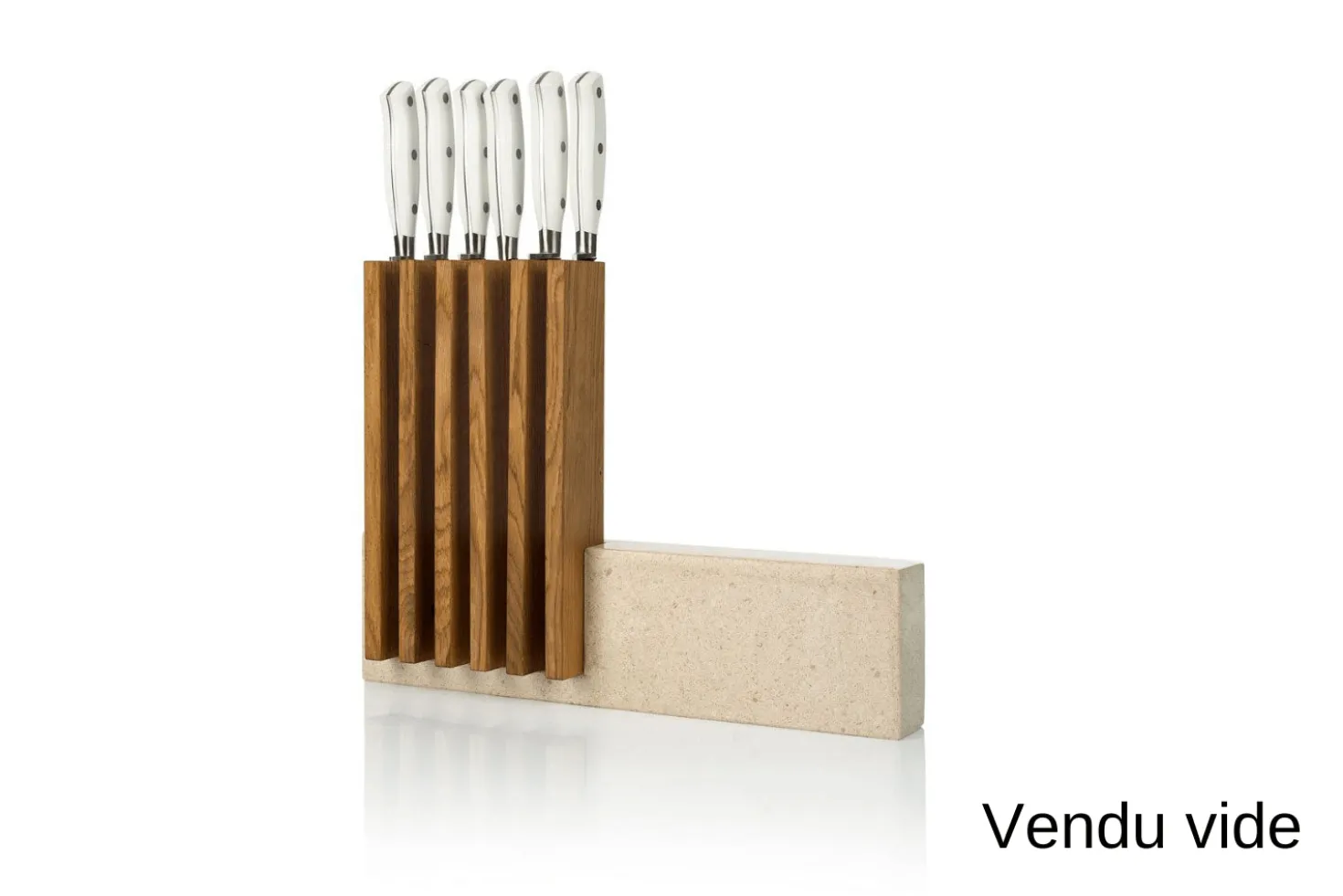 Bloc vide artisanal Arcos Petra en pierre et bois 28x36,4x7,8cm