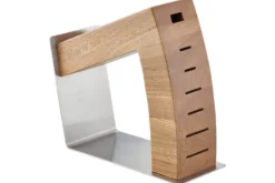 Bloc vide Rösle Move X en bois d'orme pour 6 couteaux et 1 paire de ciseaux