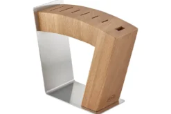 Bloc vide Rösle Move X en bois d'orme pour 6 couteaux et 1 paire de ciseaux