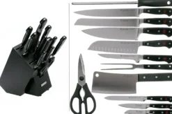 Bloc Wusthof Classic anthracite - 12 pièces forgées