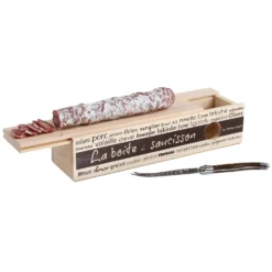 Boite à saucisson Kitchen Artist 2 en 1 avec couteau