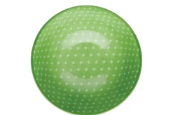 Bol en grès émaillé KitchenCraft motif géométrique vert et jaune