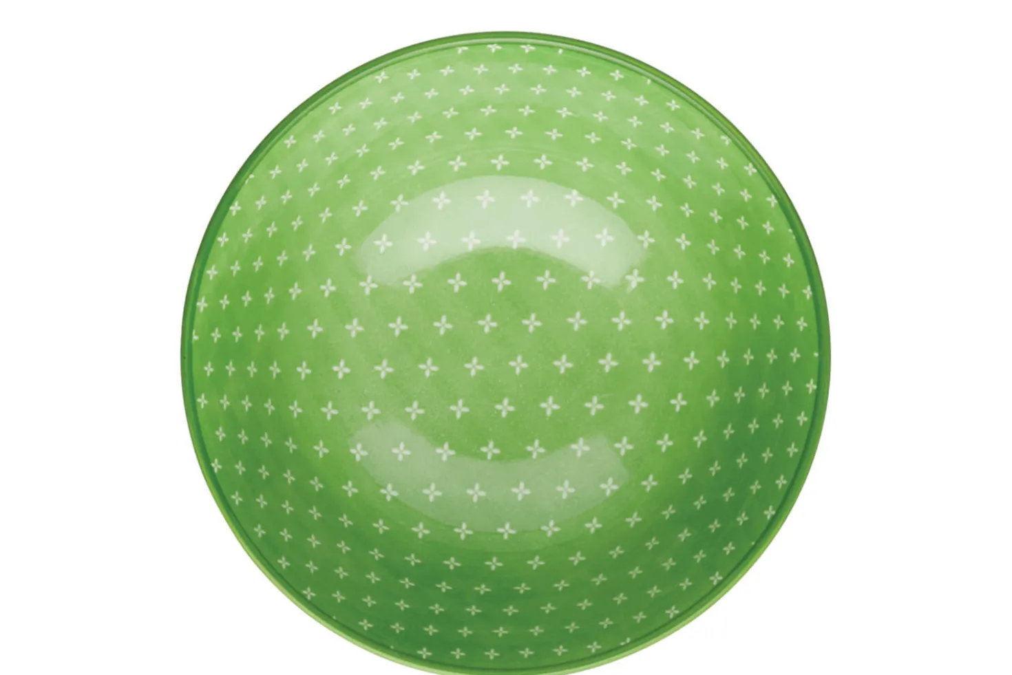 Bol en grès émaillé KitchenCraft motif géométrique vert et jaune