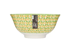 Bol en grès émaillé KitchenCraft motif géométrique vert et jaune