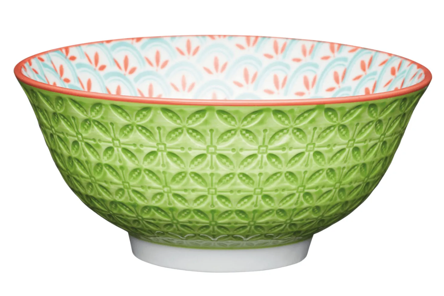 Bol en grès émaillé KitchenCraft motif géométrique vert