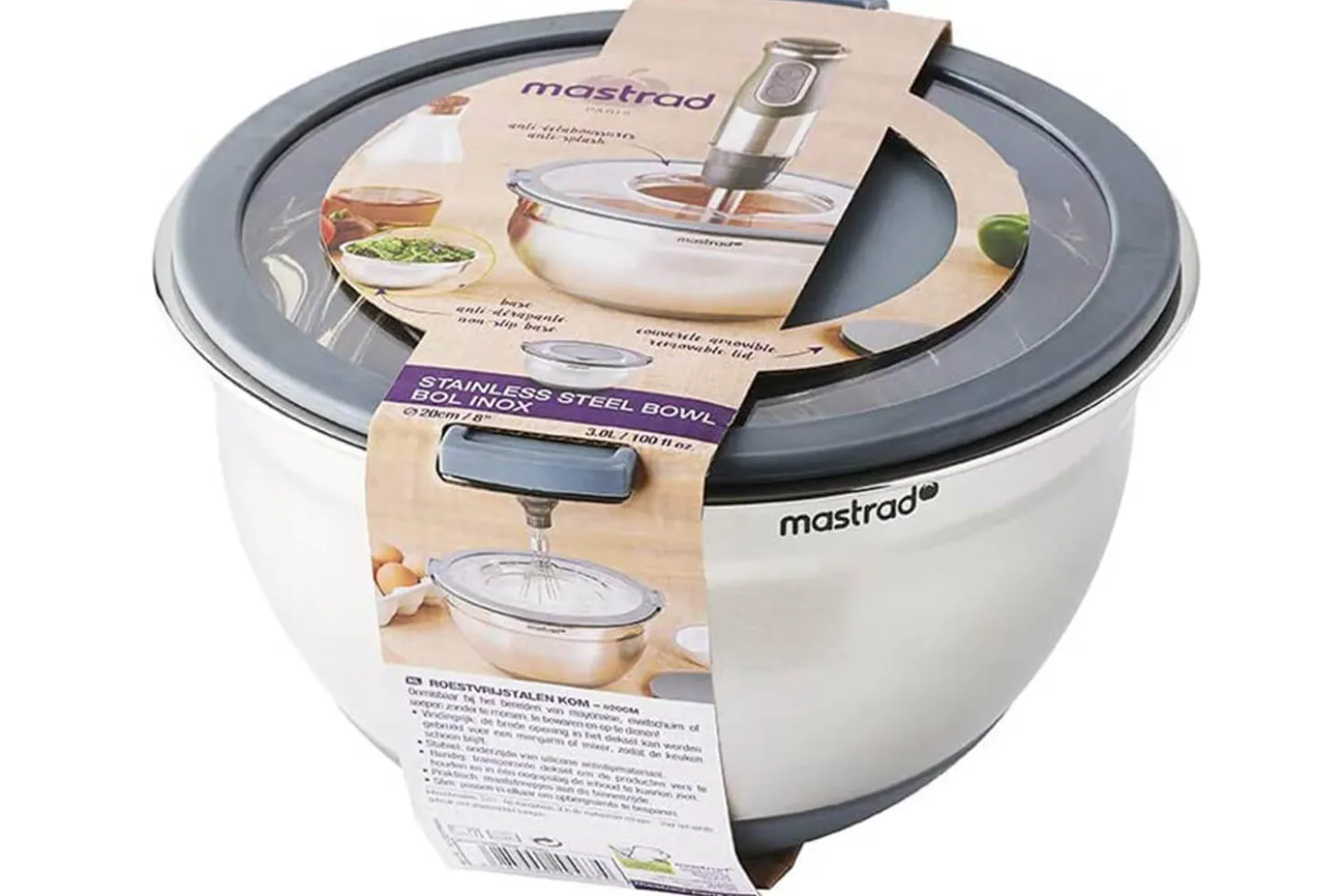 Bol inox avec couvercle Mastrad