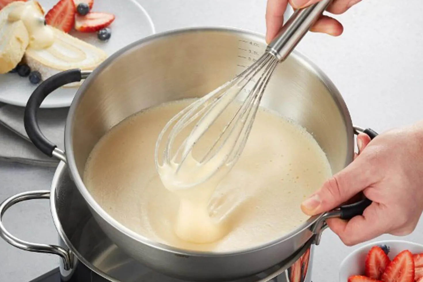 Bol mélangeur Gefu Mesco acier inox 24cm + base antidérapante