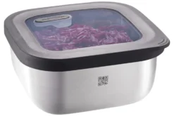 Boîte de conservation Gefu Provido carrée 900ml en acier inox
