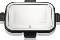 Boîte de conservation rectangulaire au frais Gefu Milo en verre borosilicaté et acier inox 1000ml