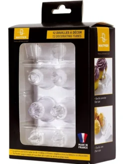 Boîte de 12 douilles Choix du pâtissier Matfer en polycarbonate transparent