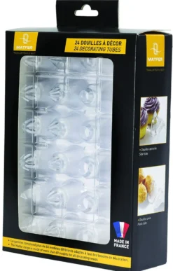 Boîte de 24 douilles choix du pâtissier Matfer en polycarbonate transparent