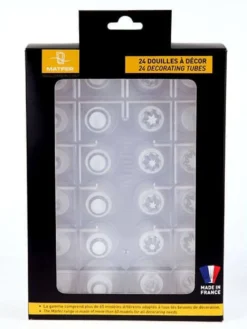 Boîte de 24 douilles choix du pâtissier Matfer en polycarbonate transparent