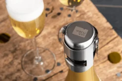 Bouchon champagne Vacu Vin acier brossé